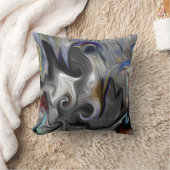 Gray Swirl Pillow Kussen (Deken)