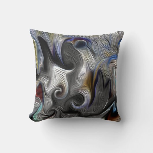 Gray Swirl Pillow Kussen (Voorkant)