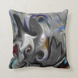 Gray Swirl Pillow Kussen