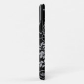 Gray Swirling Damask Pattern op Black Hoesje-Mate  Case-Mate iPhone Case (Achterkant/rechts)