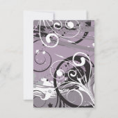 GRAY SWIRLS Joods Wedding Reception Kaart (Achterkant)