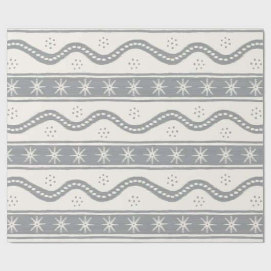 Gray Swirlstripes Cadeaupapier (Vlak)