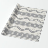 Gray Swirlstripes Cadeaupapier (Uitgerold)