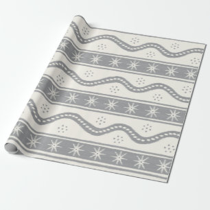 Gray Swirlstripes Cadeaupapier