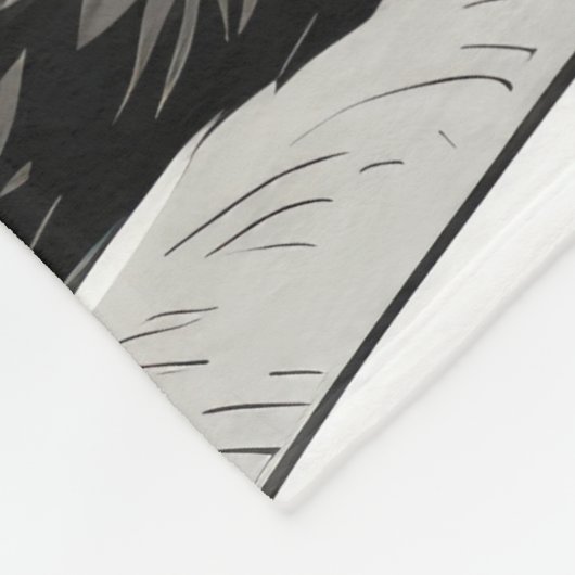 Gray Tabby Cat Fleece Deken (Hoek)