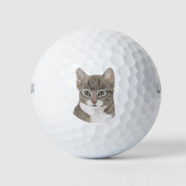 Gray Tabby Cat Golfballen