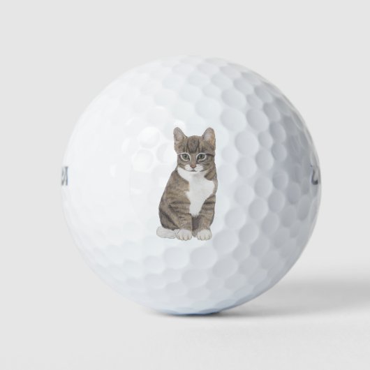 Gray Tabby Cat Golfballen (Voorkant)