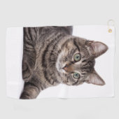 Gray Tabby Cat Golfhanddoek (Horizontaal)