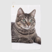Gray Tabby Cat Golfhanddoek (Voorkant)