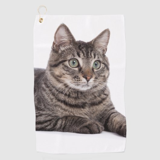 Gray Tabby Cat Golfhanddoek (Voorkant)