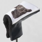 Gray Tabby Cat Golfheadcover (3/4 voorkant)