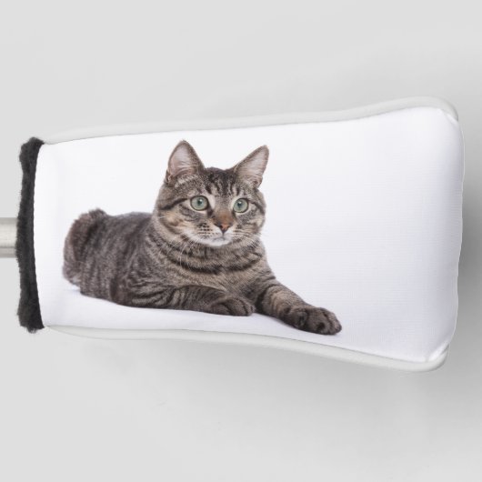 Gray Tabby Cat Golfheadcover (Voorkant)