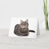 Gray Tabby Cat Kaart (Voorkant)