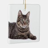 Gray Tabby Cat Keramisch Ornament (Rechts)