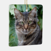 Gray Tabby Cat Keramisch Ornament (Rechts)