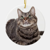 Gray Tabby Cat Keramisch Ornament (Voorkant)
