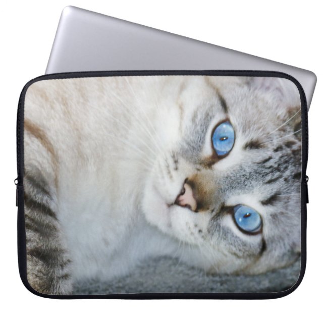 Gray Tabby Cat Laptop Sleeve (Voorkant)