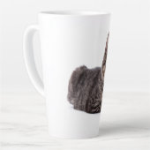 Gray Tabby Cat Latte Mok (Linkerhoek)