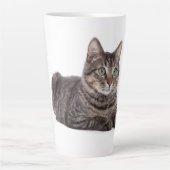 Gray Tabby Cat Latte Mok (Voorkant)