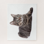 Gray Tabby Cat Legpuzzel (Verticaal)