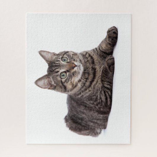 Gray Tabby Cat Legpuzzel (Verticaal)