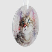 Gray Tabby Cat Ornament (voorkant)