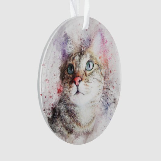 Gray Tabby Cat Ornament (voorkant)