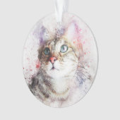 Gray Tabby Cat Ornament (voorkant)