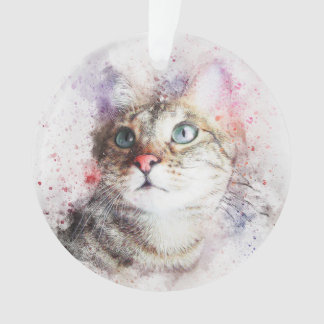 Gray Tabby Cat Ornament