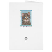 Gray Tabby Cat Painting - Cute Original Cat Art (Achterkant)