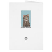 Gray Tabby Cat Painting - Cute Original Cat Art (Achterkant)