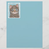 Gray Tabby Cat Painting - Cute Original Cat Art (Voorkant)