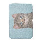 Gray Tabby Cat Painting - Cute Original Cat Art Badmat (Voorkant Verticaal)