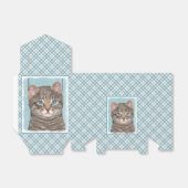 Gray Tabby Cat Painting - Cute Original Cat Art Bedankdoosjes (Uitgevouwen)