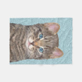 Gray Tabby Cat Painting - Cute Original Cat Art Fleece Deken (Voorkant (Horizontaal))