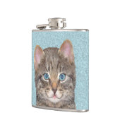 Gray Tabby Cat Painting - Cute Original Cat Art Heupfles (Links)