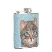 Gray Tabby Cat Painting - Cute Original Cat Art Heupfles (Rechts)