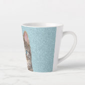 Gray Tabby Cat Painting - Cute Original Cat Art Latte Mok (Rechts)