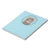 Gray Tabby Cat Painting - Cute Original Cat Art Notitieblok (Linkerzijde)