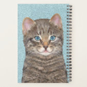 Gray Tabby Cat Painting - Cute Original Cat Art Planner (Achterkant)