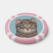 Gray Tabby Cat Painting - Cute Original Cat Art Poker Chips (Enkel)