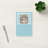 Gray Tabby Cat Painting - Cute Original Cat Art Post-it® Notes (Kantoor)