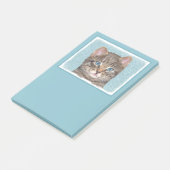 Gray Tabby Cat Painting - Cute Original Cat Art Post-it® Notes (Schuin)
