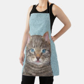Gray Tabby Cat Painting - Cute Original Cat Art Schort (Insitu)