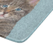 Gray Tabby Cat Painting - Cute Original Cat Art Snijplank (Hoek)