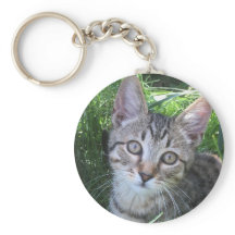 Gray Tabby Cat Sleutelhanger