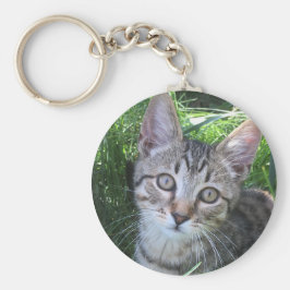 Gray Tabby Cat Sleutelhanger