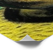 Gray Tabby Cat Sterrennacht Artwork Van Gogh Poster (Hoek)