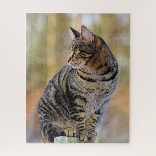 Gray Tabby Jigzaag Puzzle Legpuzzel (Verticaal)
