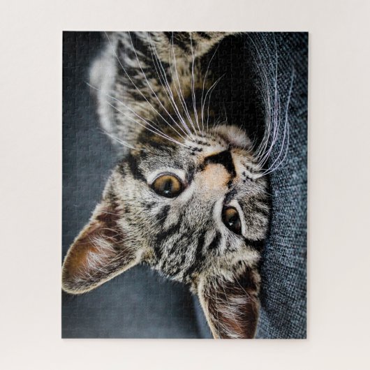 Gray Tabby Kitten Jigzaag Puzzle Legpuzzel (Verticaal)